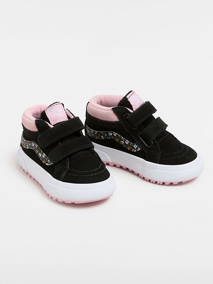 Vans Leder-Sneakers in Schwarz/ Rosa günstig kaufen