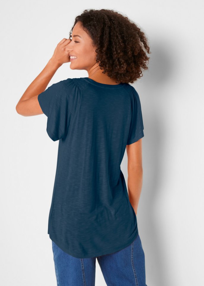 Flammgarn-Shirt mit Flügelärmeln