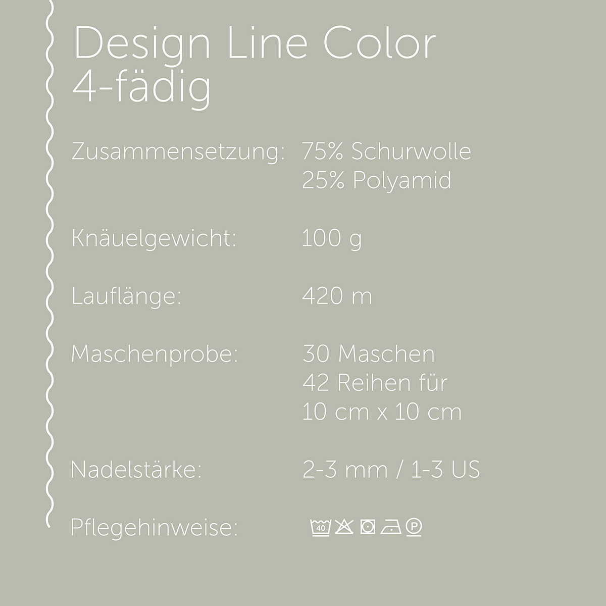 Handstrickgarne Design Line 4-fädig, 100g Fall