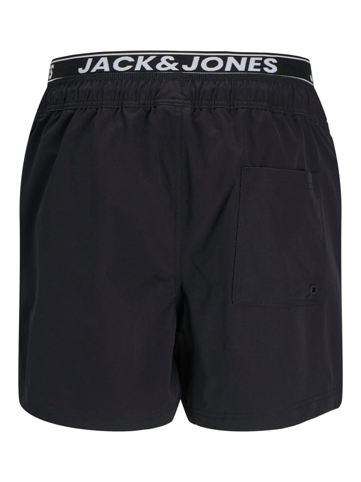 JACK & JONES Junior Badeshorts JPSTMAUI JJSWIM DB WB AKM JNR in black günstig kaufen 140