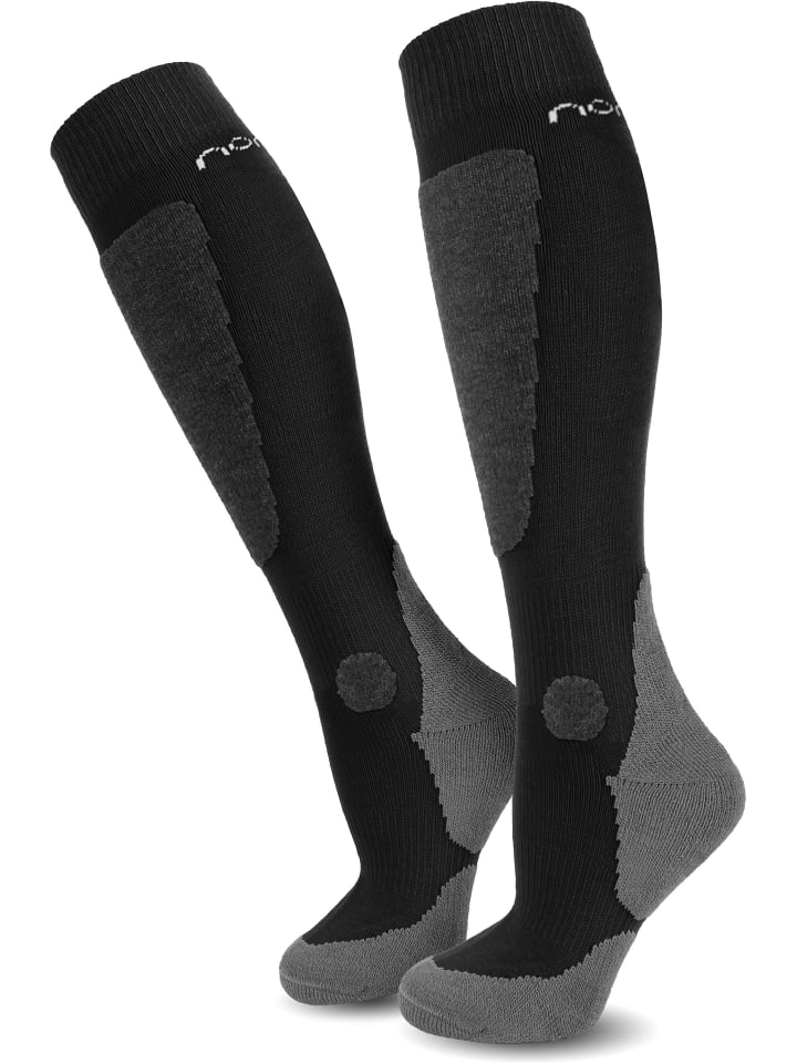 normani 2 Paar Ski-Kniestrümpfe New-Style in Schwarz/Dunkelgrau/Grau günstig kaufen