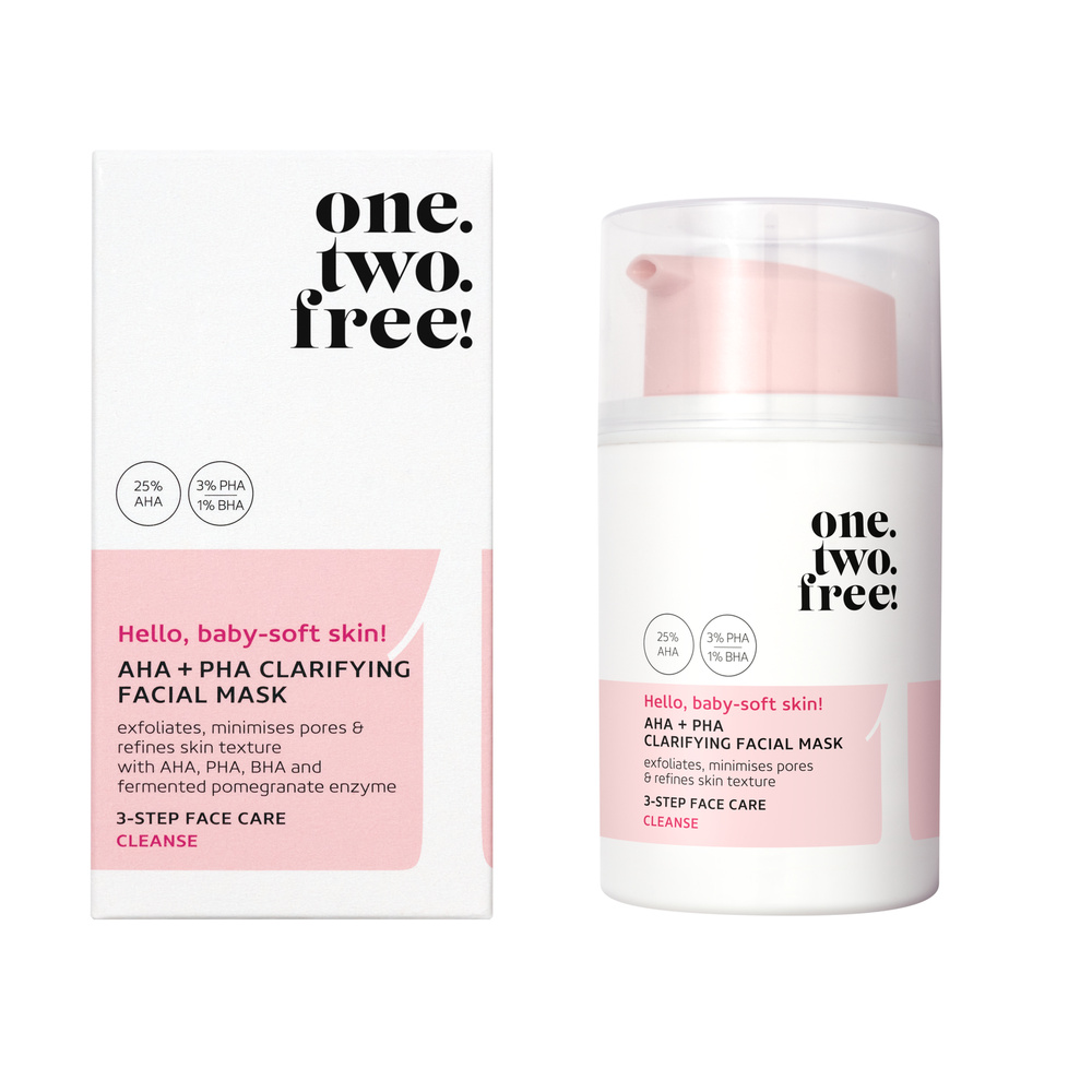 one.two.free! AHA + PHA Clarifying Facial Mask Masque Visage
