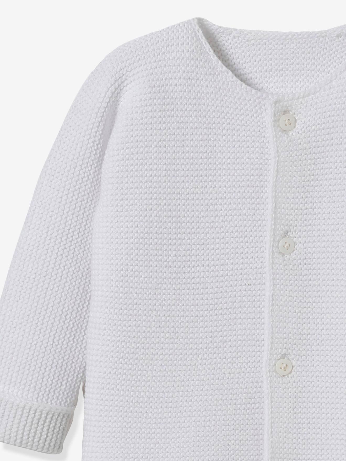 Cardigan bébé point mousse CYRILLUS