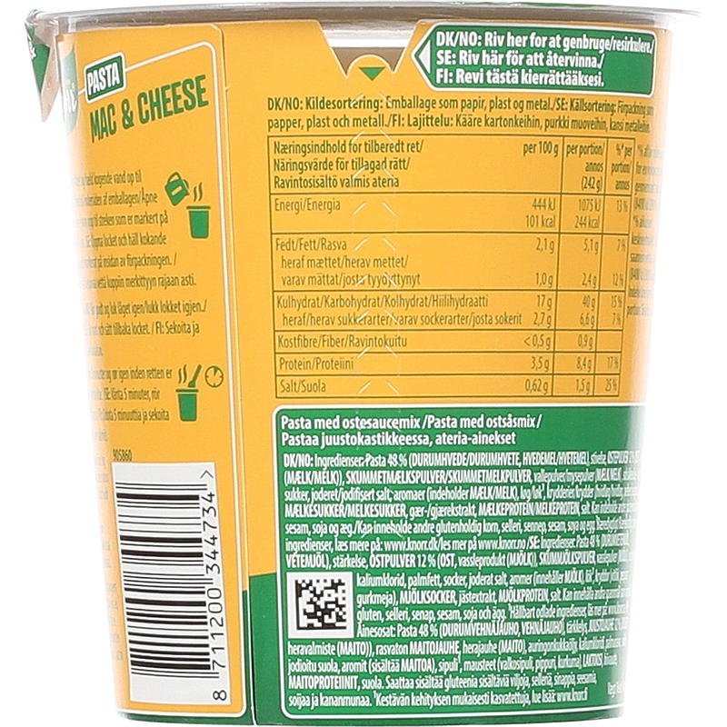 Knorr Pasta Snack pot 60 g Mac & cheese Knorr