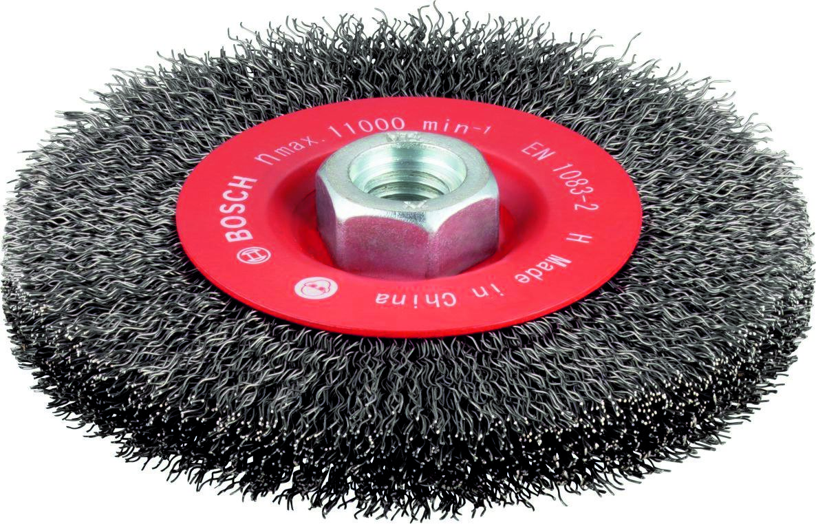 Accessoires Bosch bleus 2608622100 Brosse à disque ondulée 115 mm M14