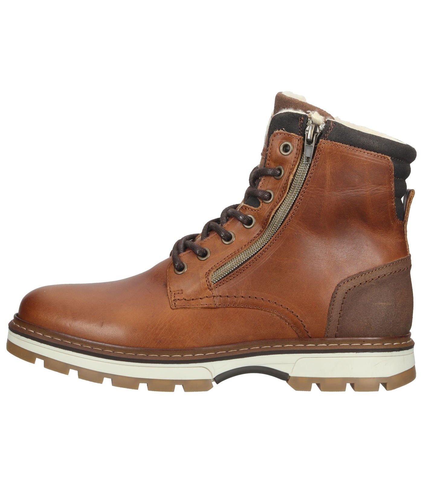 Bullboxer Stiefelette Leder/Textil Schnürstiefelette