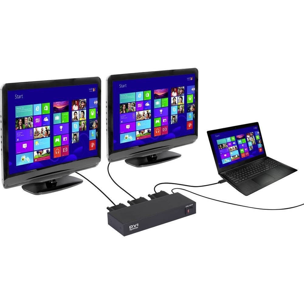 Renkforce DVI-Switch 2 Port DVI Splitter, Ultra HD-fähig
