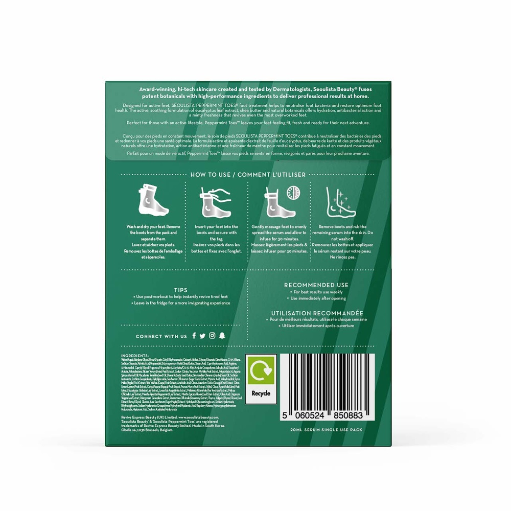 seoulista beauty Seoulista Beauty Peppermint Toes Foot Treatment Traitement pieds