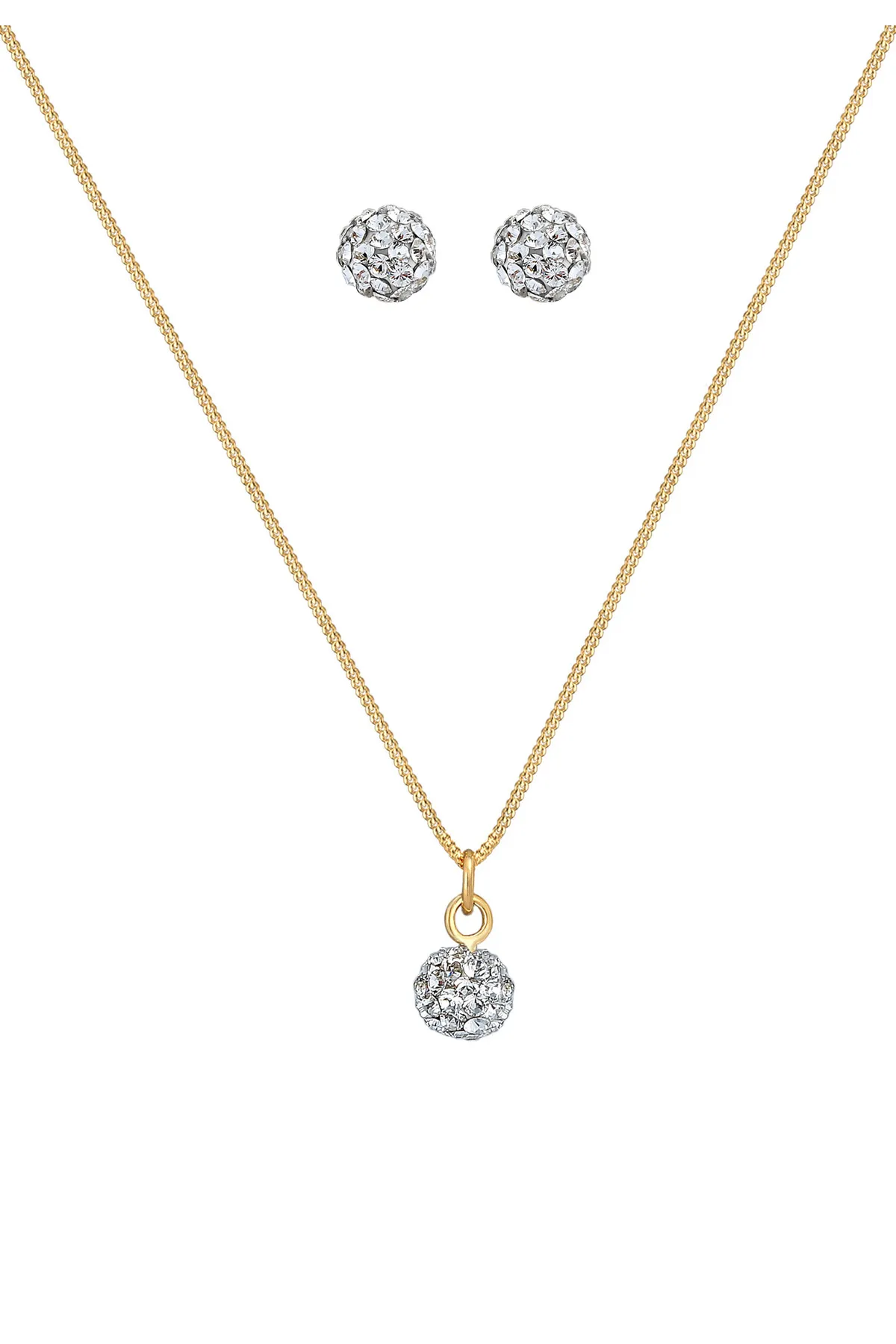 ELLI  Schmuckset Basic Elegant Kristalle 925 Silber