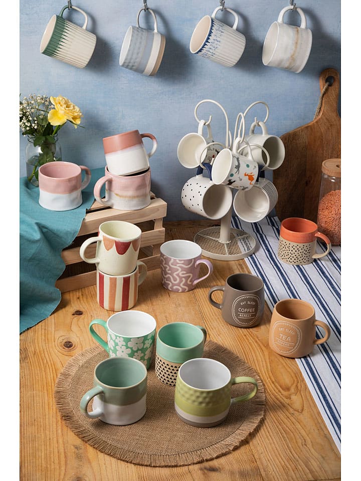 Mikasa 2er-Set: Kaffeetassen in Weiß/ Bunt - 300 ml günstig kaufen onesize