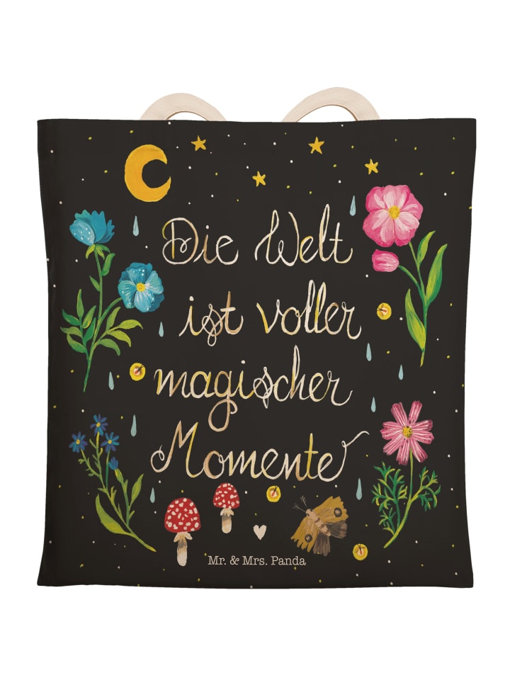 Mr. & Mrs. Panda Einkaufstasche Magische Welt mit Spruch in Bunt günstig kaufen onesize