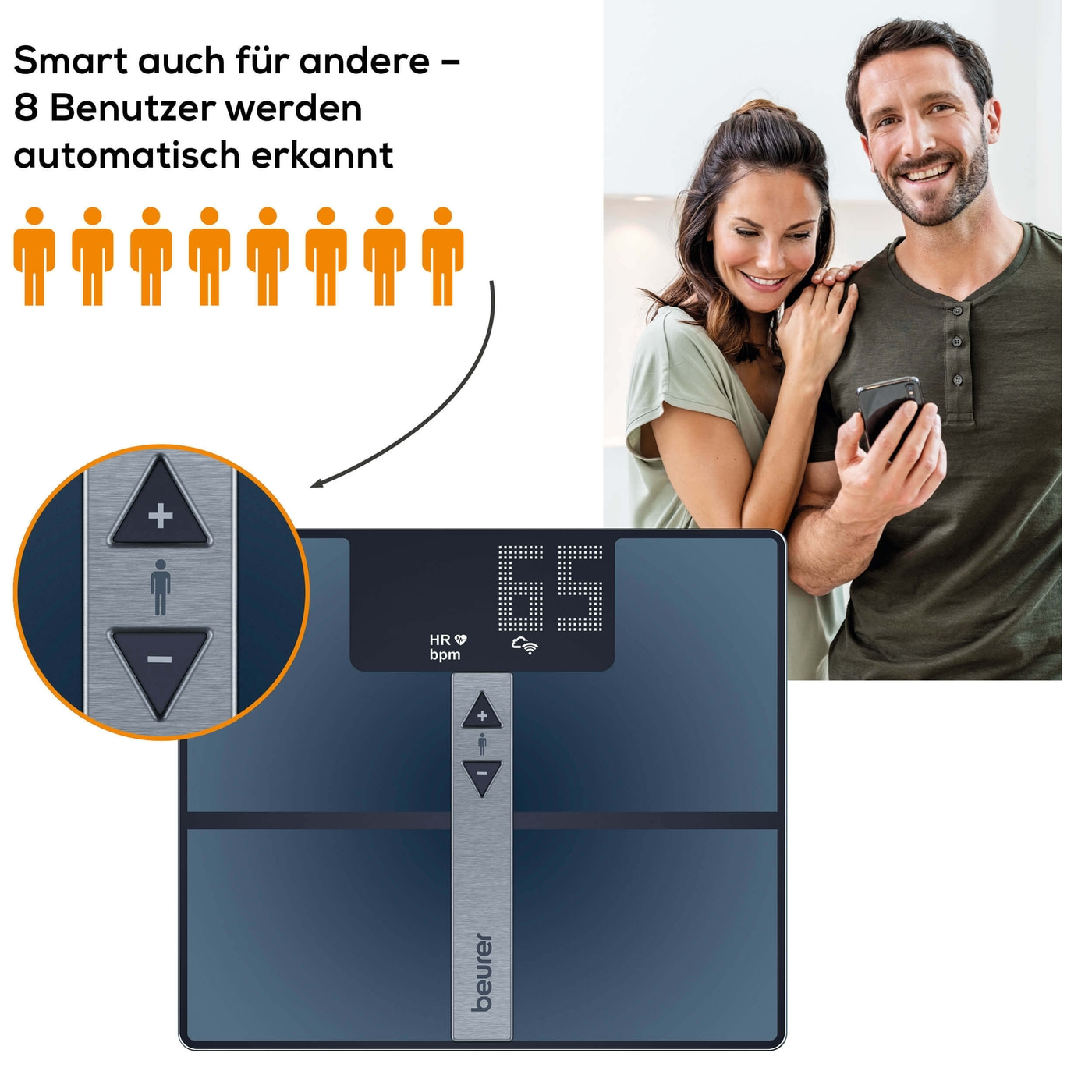 Beurer Diagnosewaage BF 980 WIFI-Körperfettwaage mit umfangreicher Körperanalyse & App-Anbindung