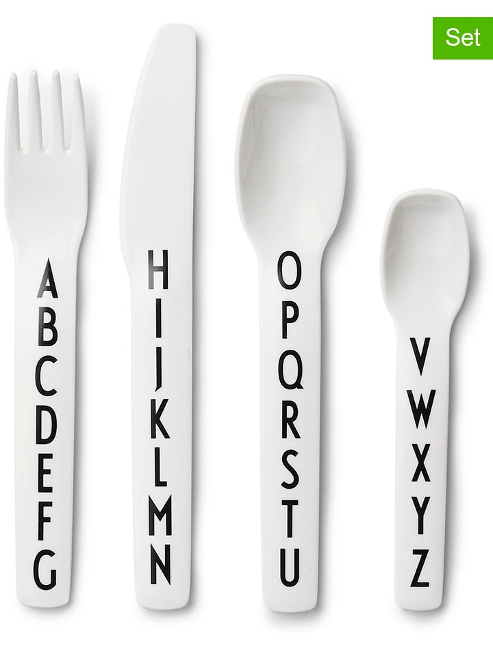 Design Letters 4tlg. Besteck-Set in Weiß günstig kaufen onesize