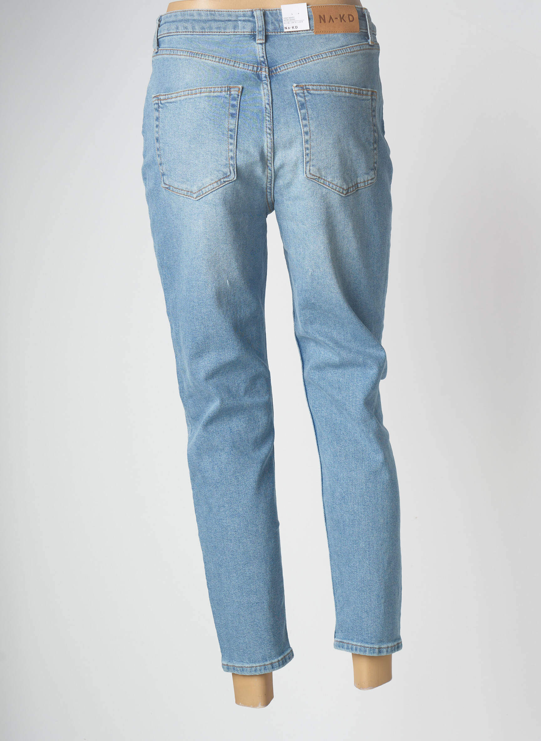 Na Kd Jeans Coupe Droite Femme couleur bleu