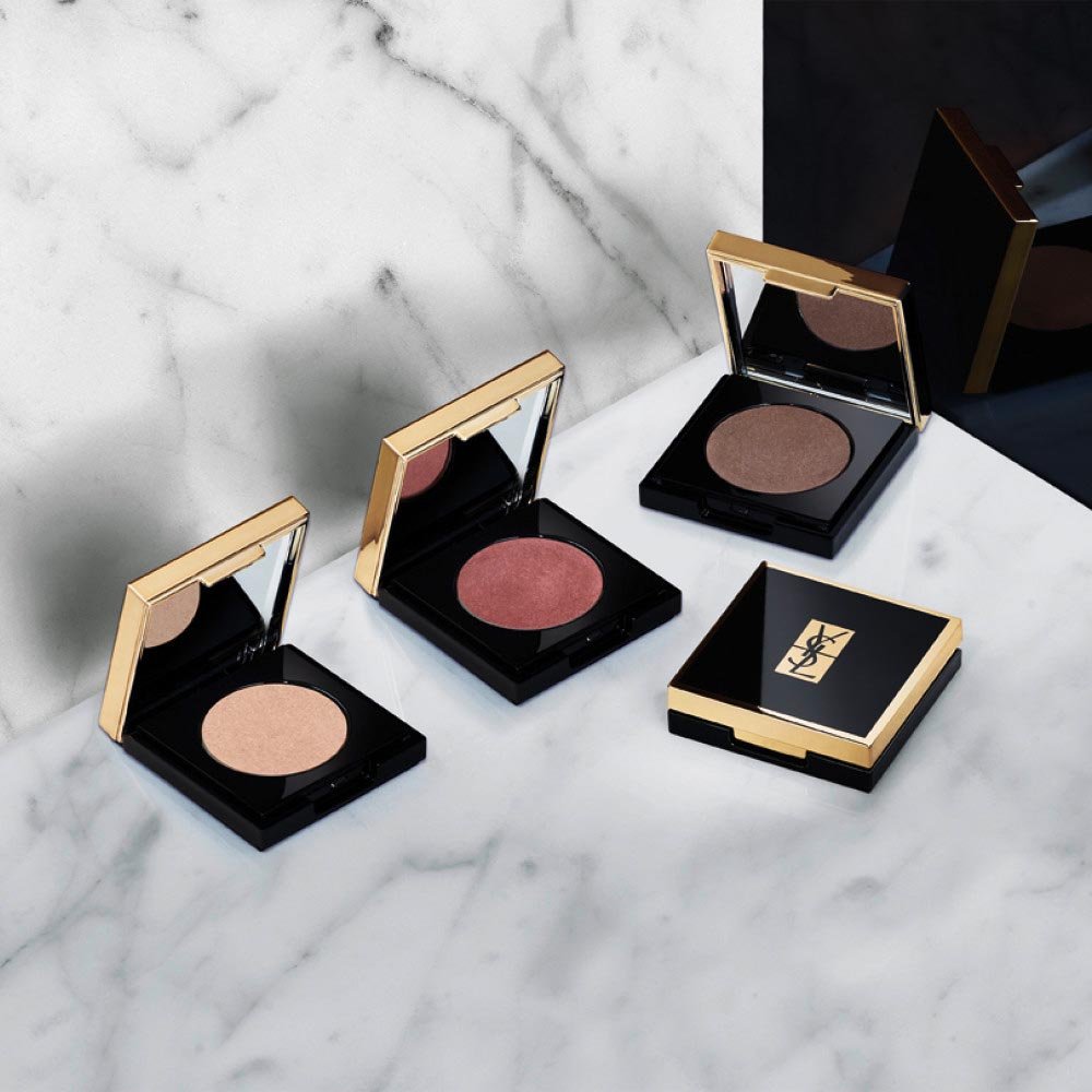Yves Saint Laurent Augen Satin Cushion Mono