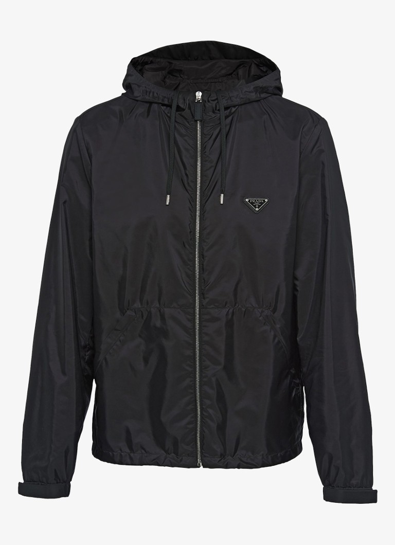 Prada  Re-Nylon jack met capuchon en steekzakken