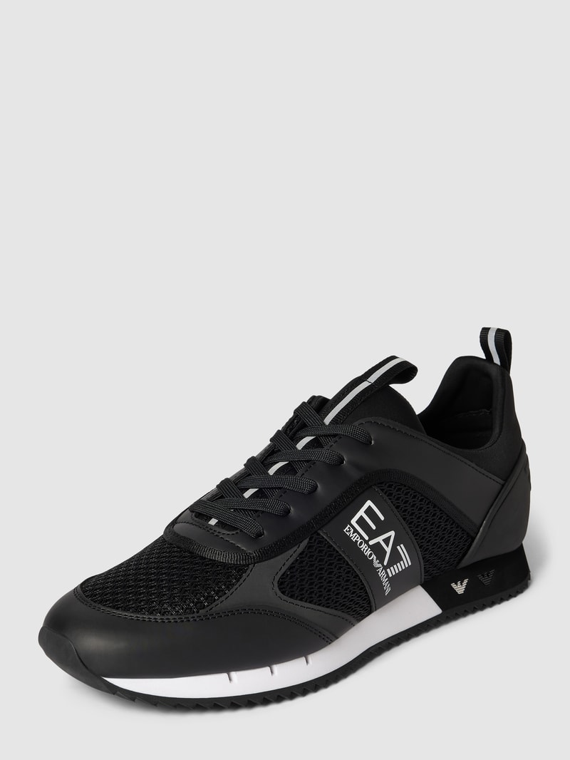 Sneaker mit Label-Details Modell 'Black&White Laces' in schwarz