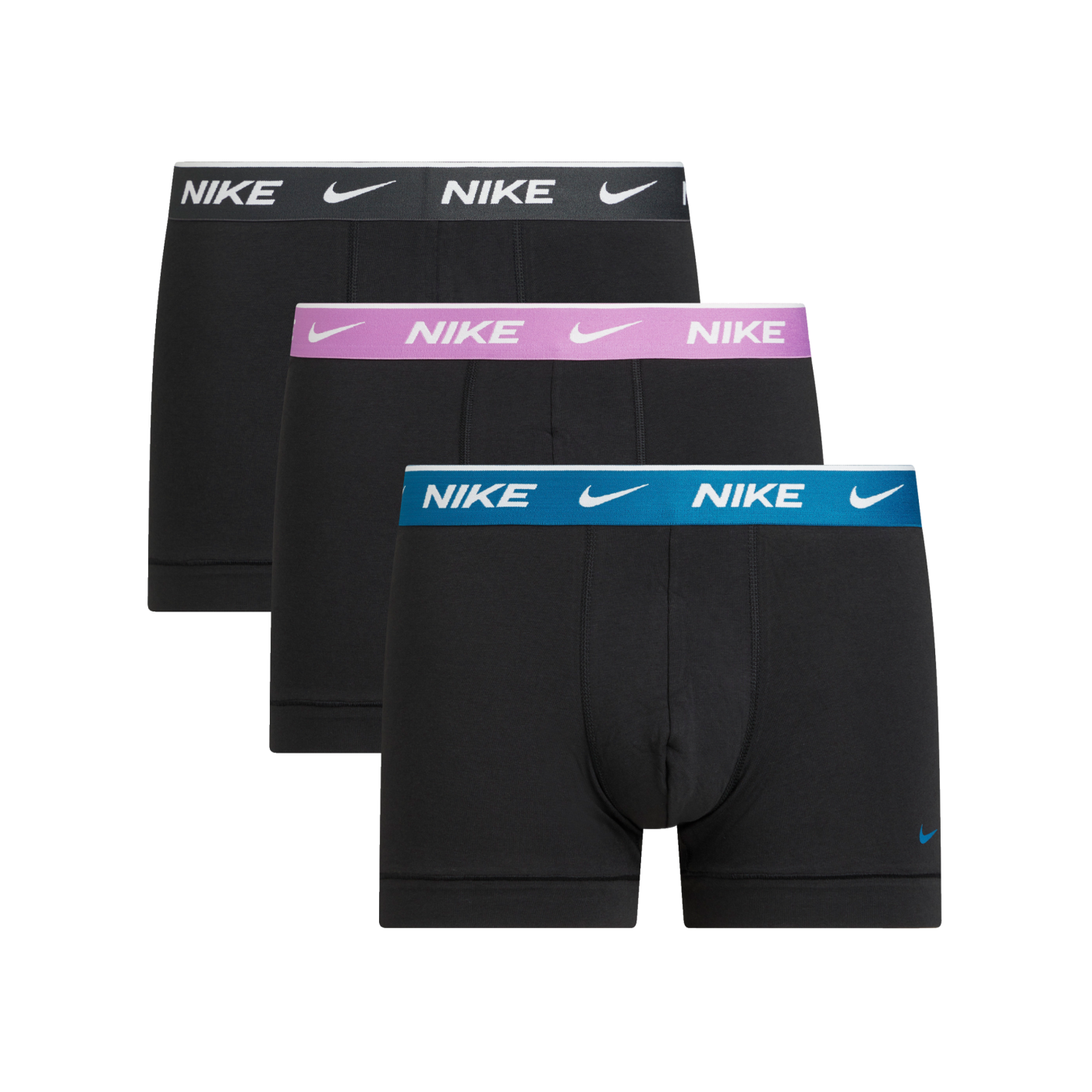 Nike Cotton Trunk Boxershort 3er Pack Schwarz FHWH