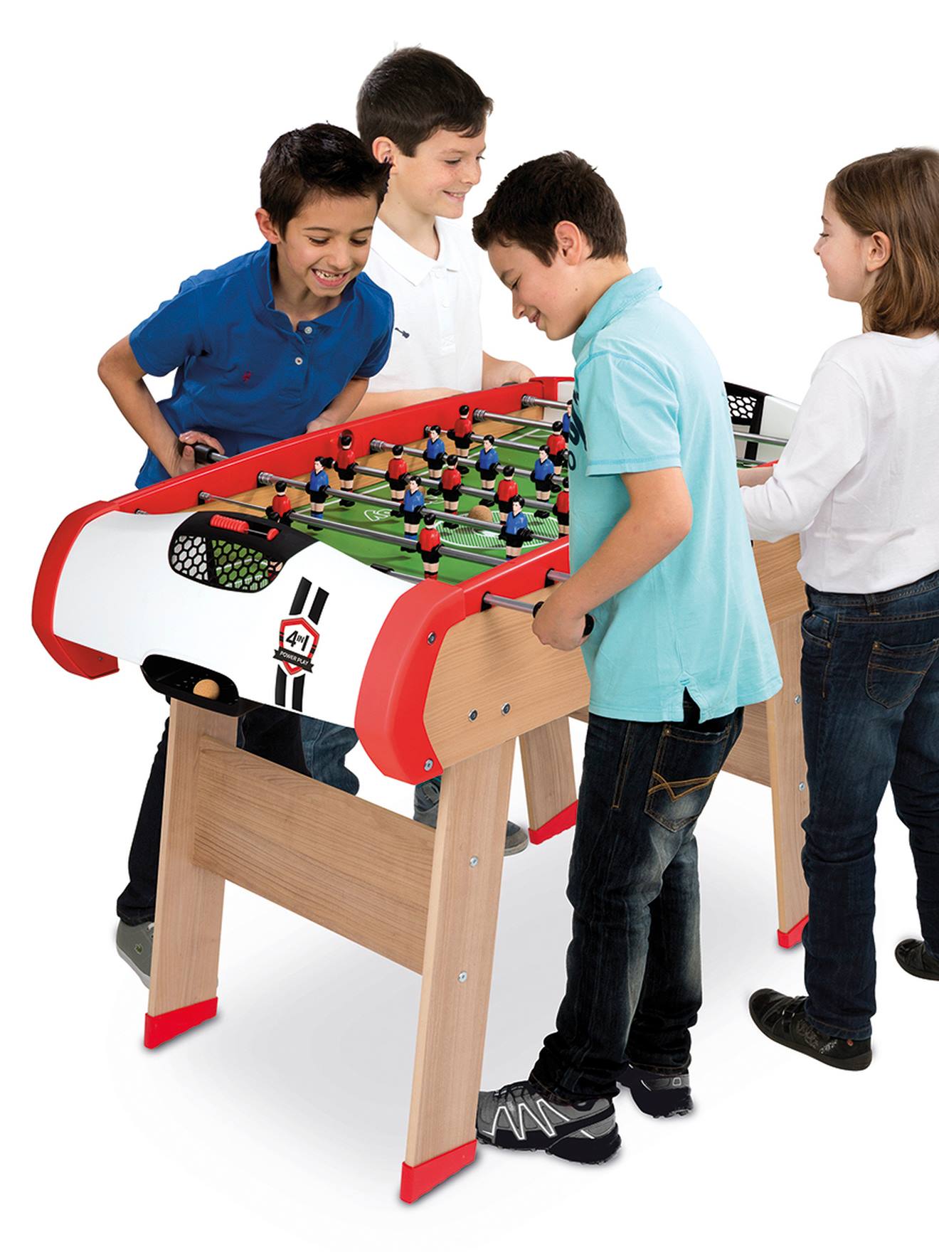 Smoby 4-in-1-Tischkicker POWERPLAY SMOBY - braun