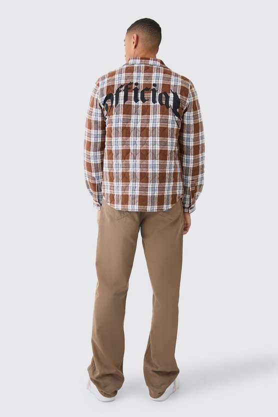 Gestepptes kariertes Overshirt