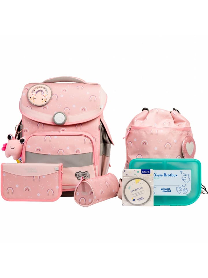 SCHOOL-MOOD School Mood Timeless Pro Rainbow, 7-tlg. Schulranzenset günstig kaufen onesize