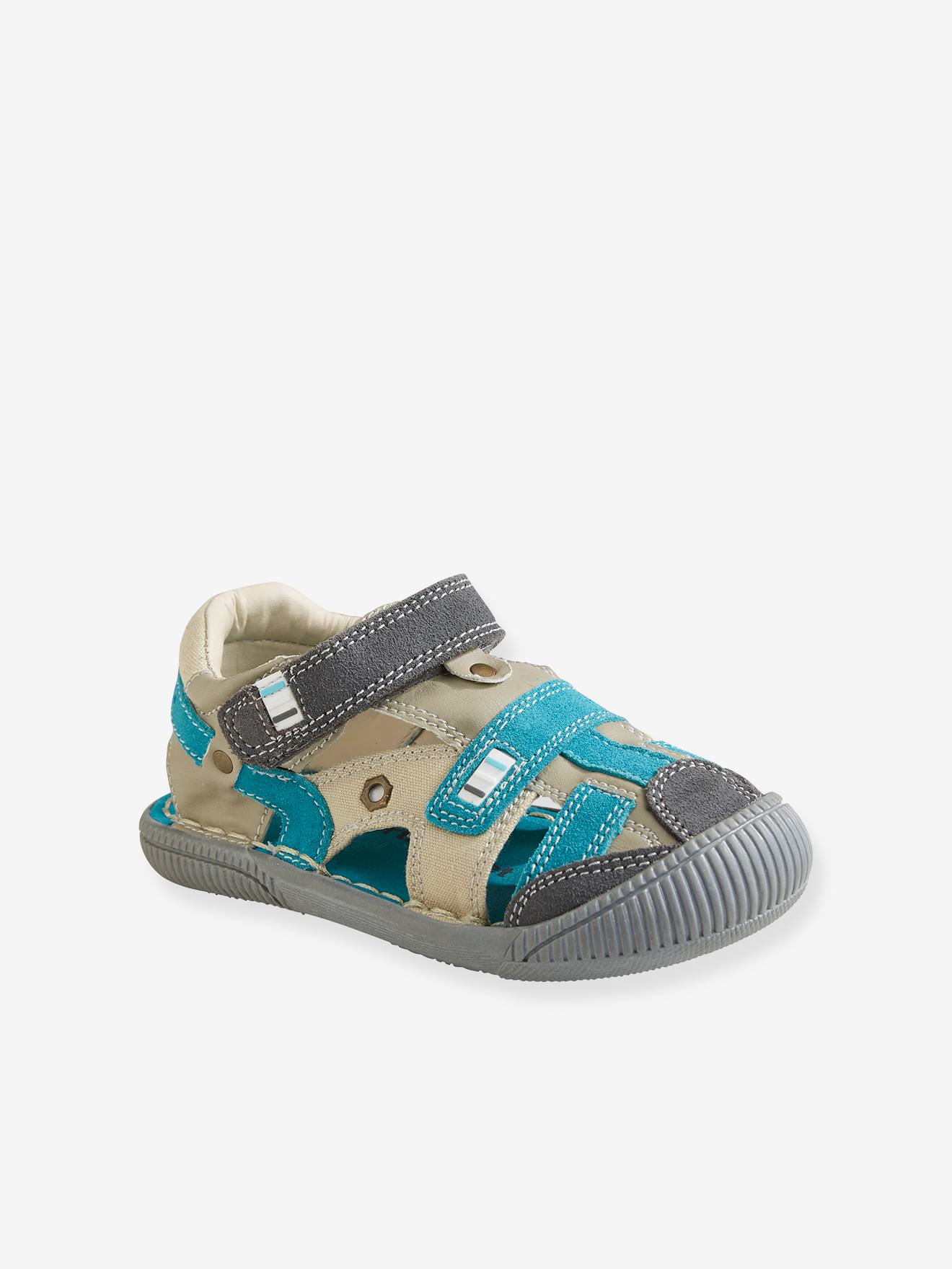 Sandales scratchées garçon collection maternelle gris