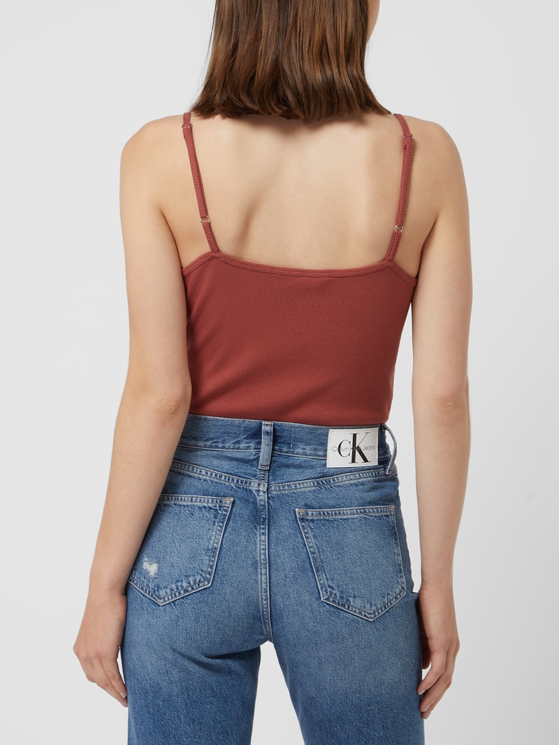 Body mit Logo-Print  in terrakotta