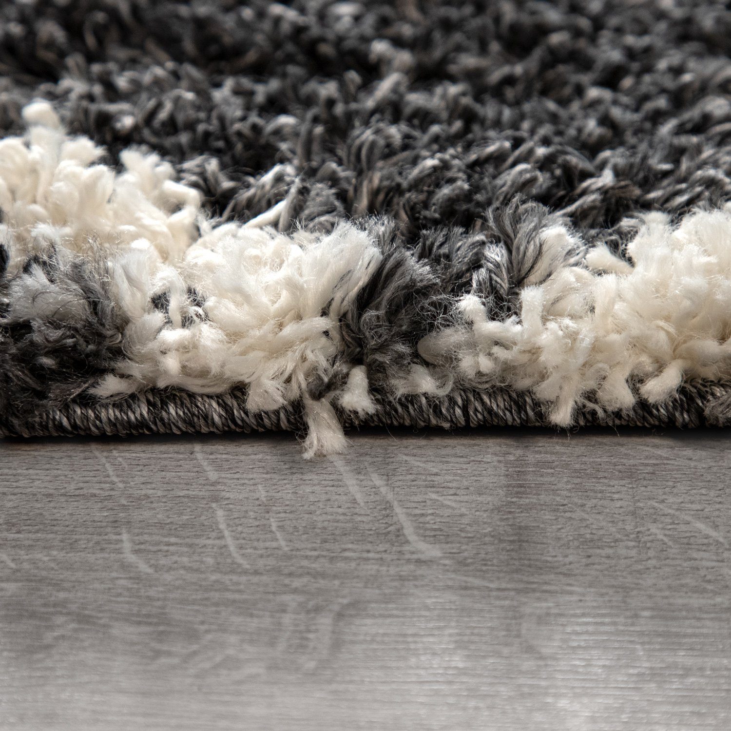 Hochflor-Teppich Wohnzimmer Hochflor Teppich Shaggy Modern Rauten, TT Home, rechteckig, Höhe: 4 mm