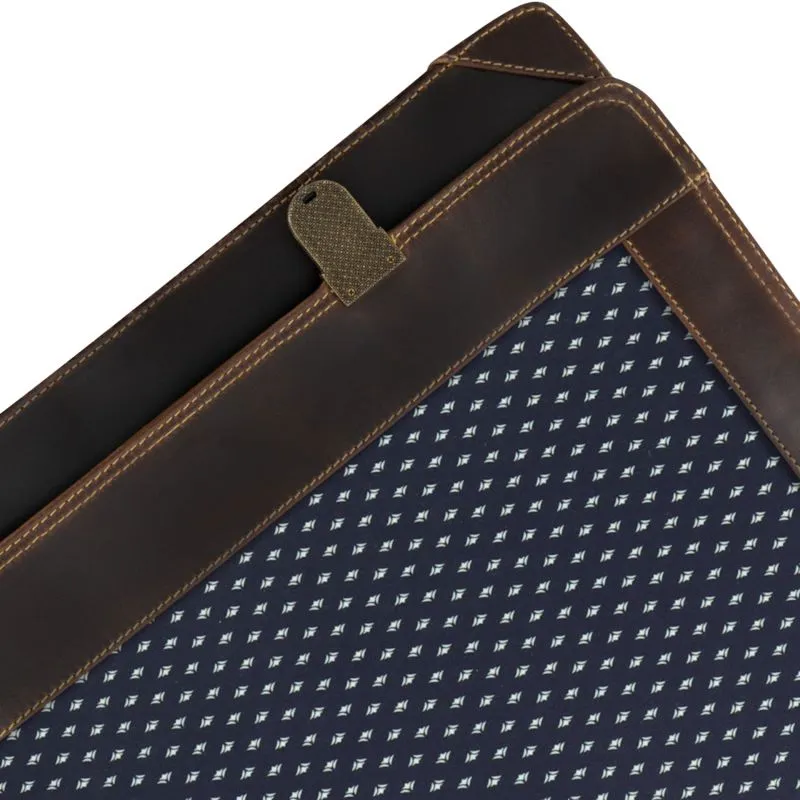 Buckle & Seam Leder Aktentasche Nevada - Braun \/ Dots