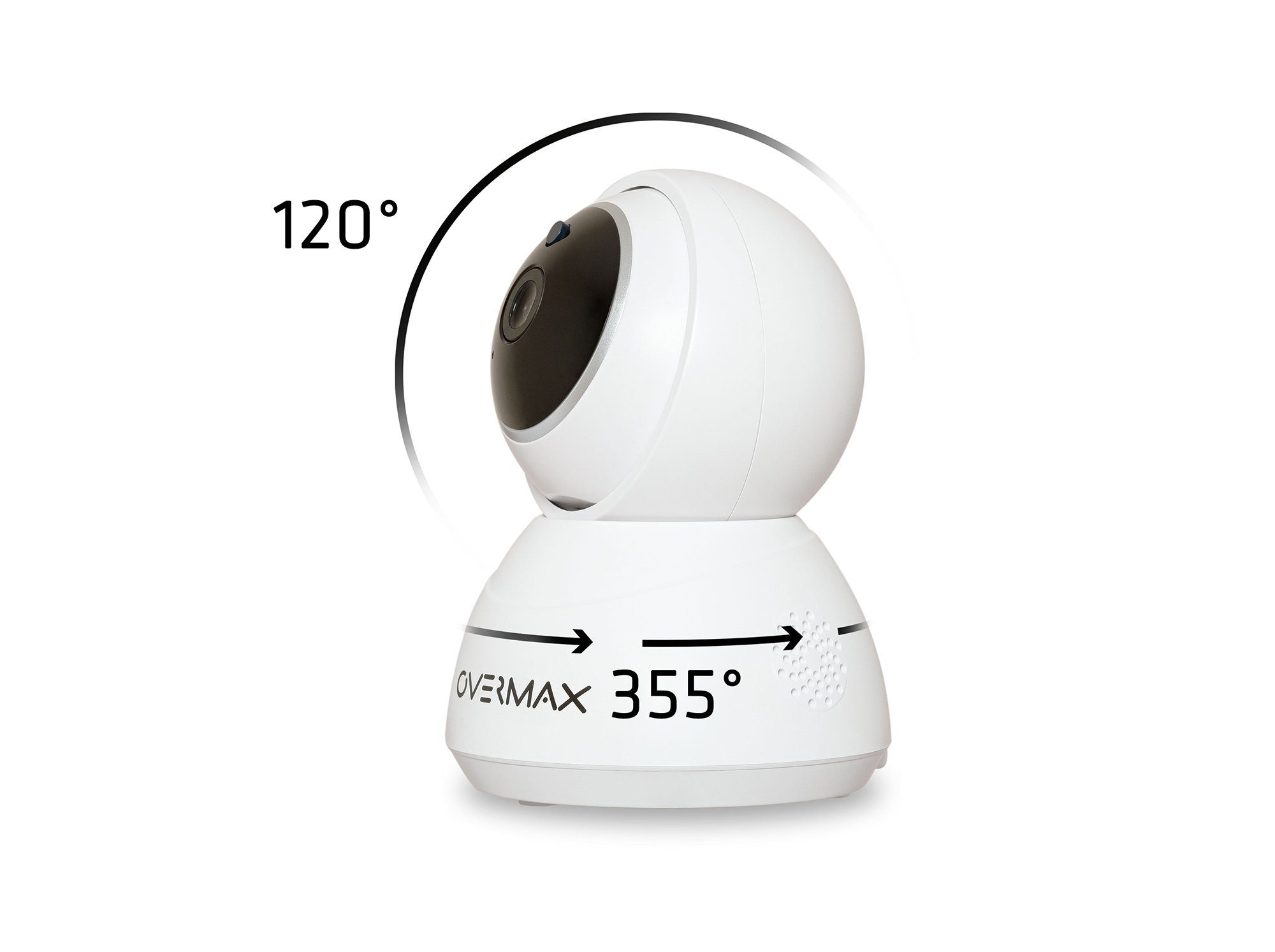 Overmax CAMSPOT 3.7 IP-Überwachungskamera (16 MP, WLAN (Wi-Fi), inkl. Stifte, Nachtmodus Full HD WIFI Google + Alexa Micro+Sound)