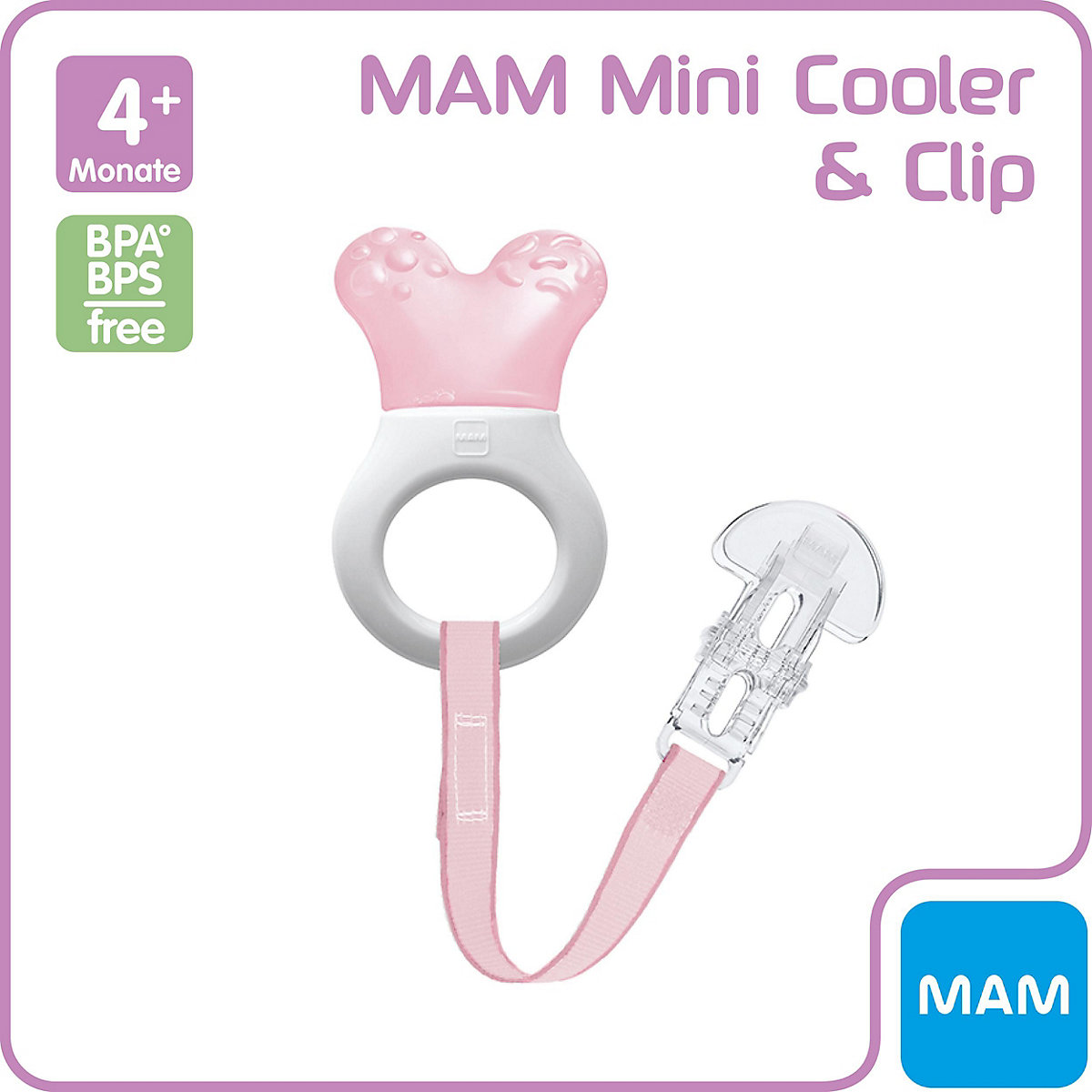 MAM Mini Cooler & Clip 2+ Mon., 1 Stk, rosa