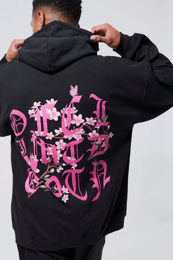 Oversize Hoodie mit floralem Print
