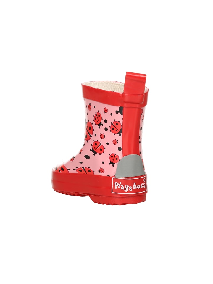 Playshoes Gummistiefel Halbschaft Marienkäfer in Rosa günstig kaufen