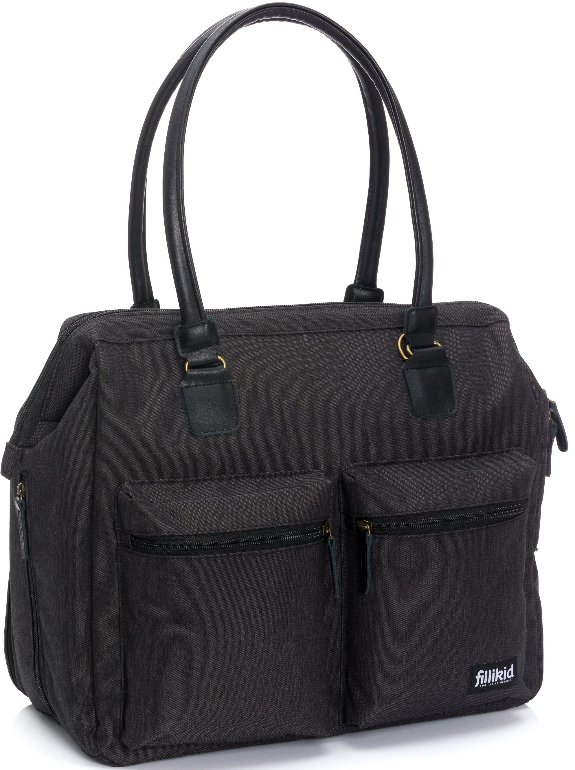 Fillikid Wickeltasche Oxford, schwarz, mit Wickelunterlage