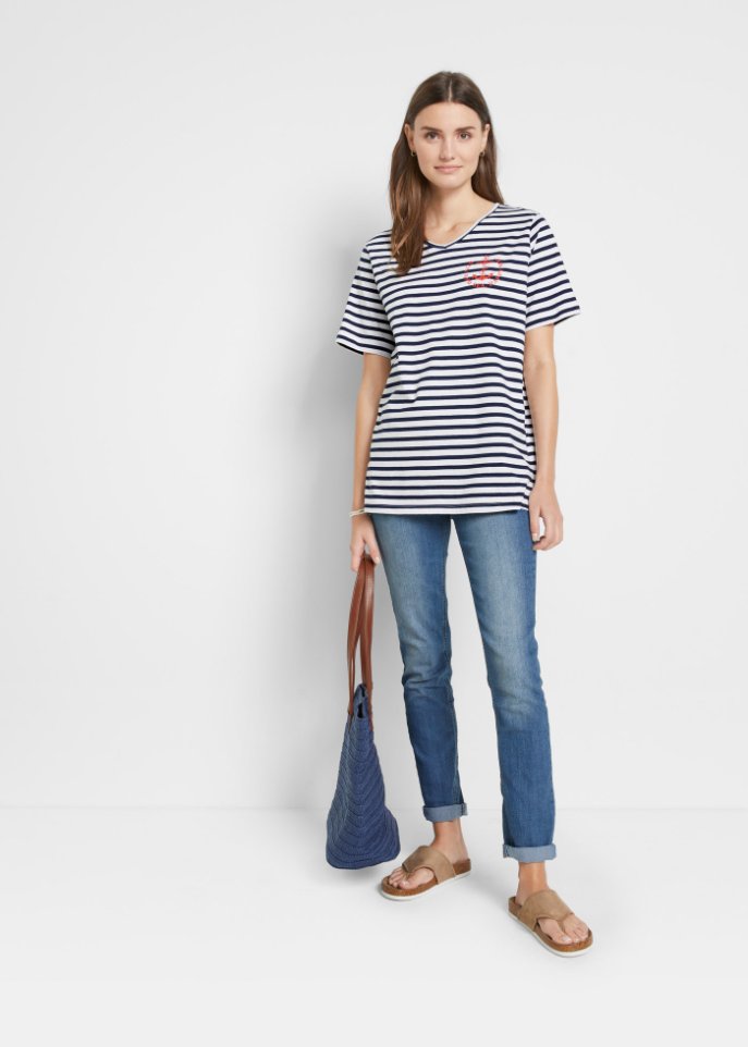 Baumwollshirt, 1/2- Arm