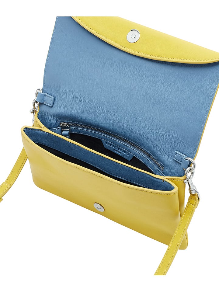 LIEBESKIND BERLIN Leder-Umhängetasche in Gelb - (B)27,5 x (H)17 x (T)2 cm günstig kaufen onesize