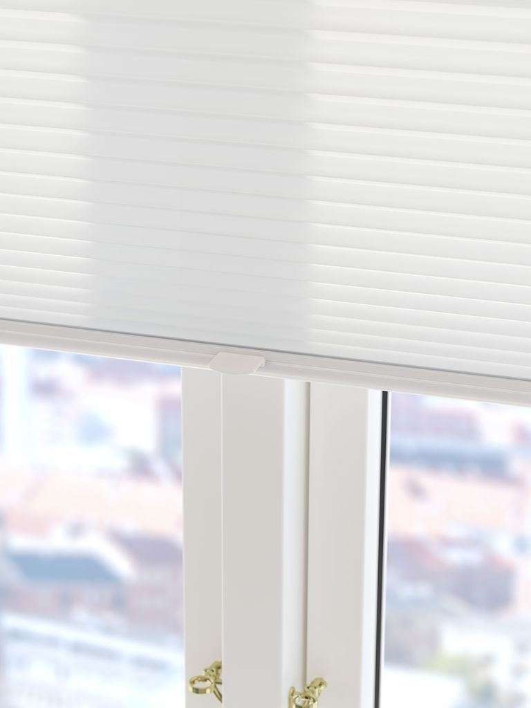 Rideau plissé HVEN 60x130cm blanc haut/bas
