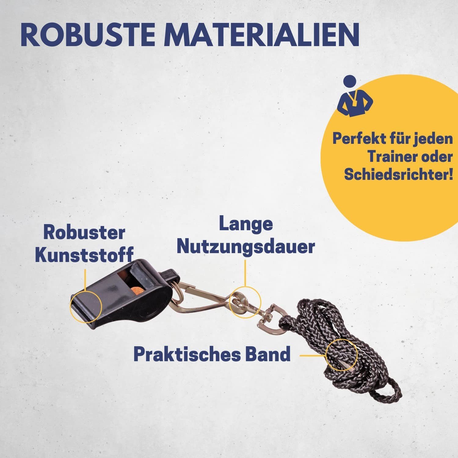 Best Sporting Trillerpfeife Trillerpfeife I Hochwertige Schiedsrichterpfeife mit Band
