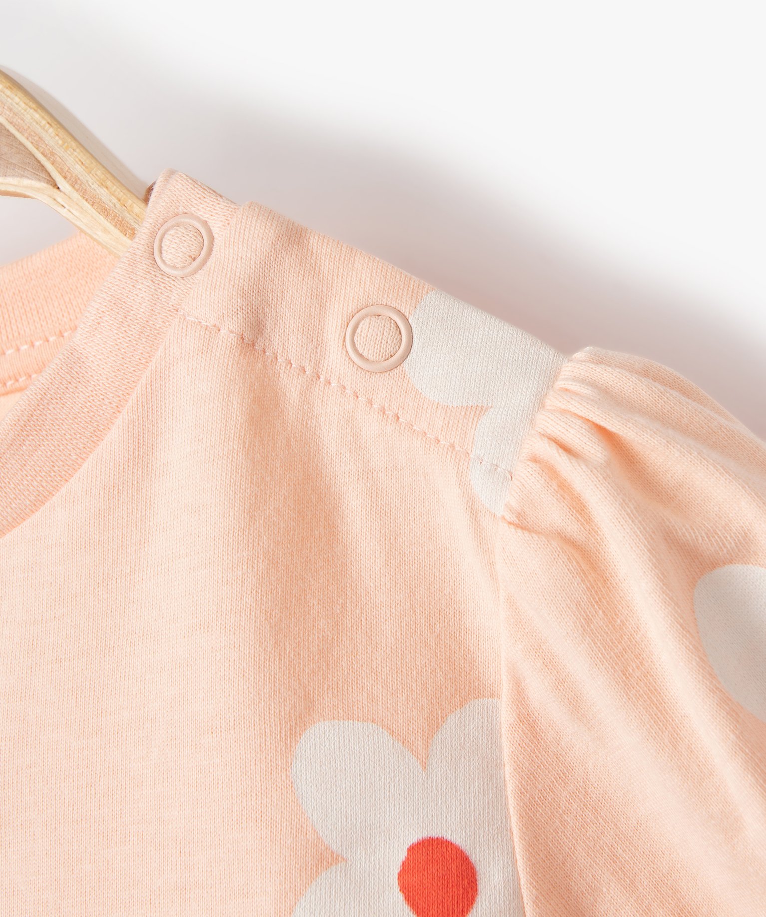 Tee-shirt bébé fille fleuri à manches courtes ballon rose | GEMO