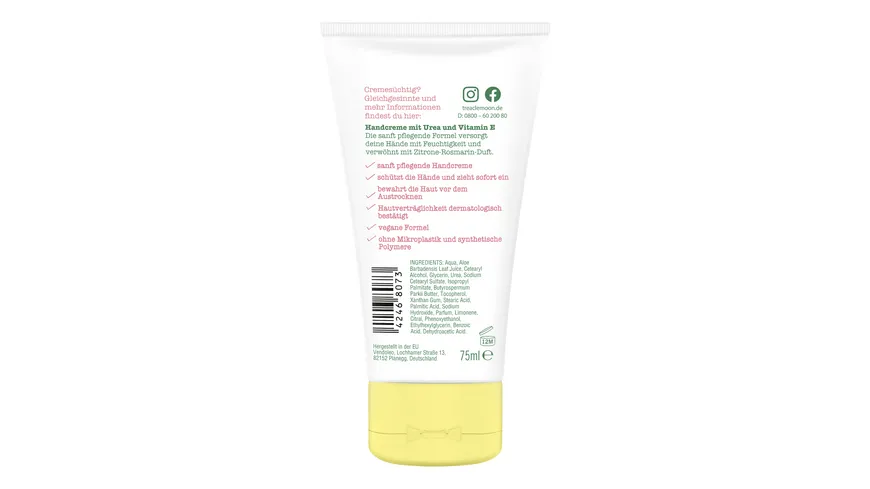 treaclemoon Handcreme rosemary lemon glow 75 ml