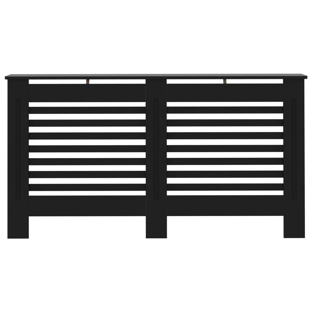 vidaXL Heizkörper-Wäschetrockner Heizkörperverkleidung Schwarz 152 x 19 x 81 cm MDF
