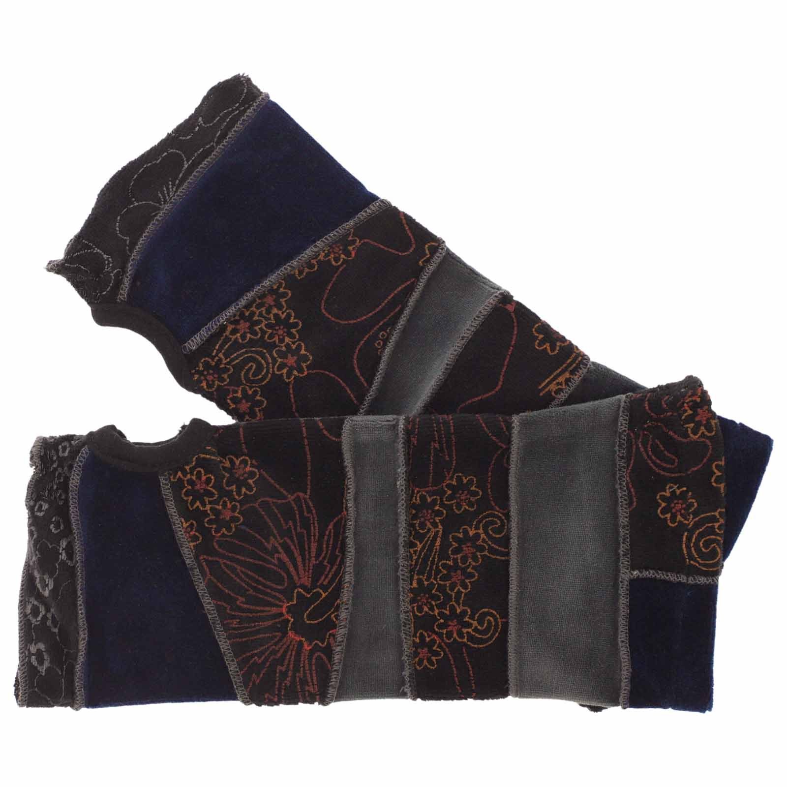 KUNST UND MAGIE Armstulpen Kunst& Magie Damen Samt Armstulpen Stulpen Handwärmer Handschuhe Boho