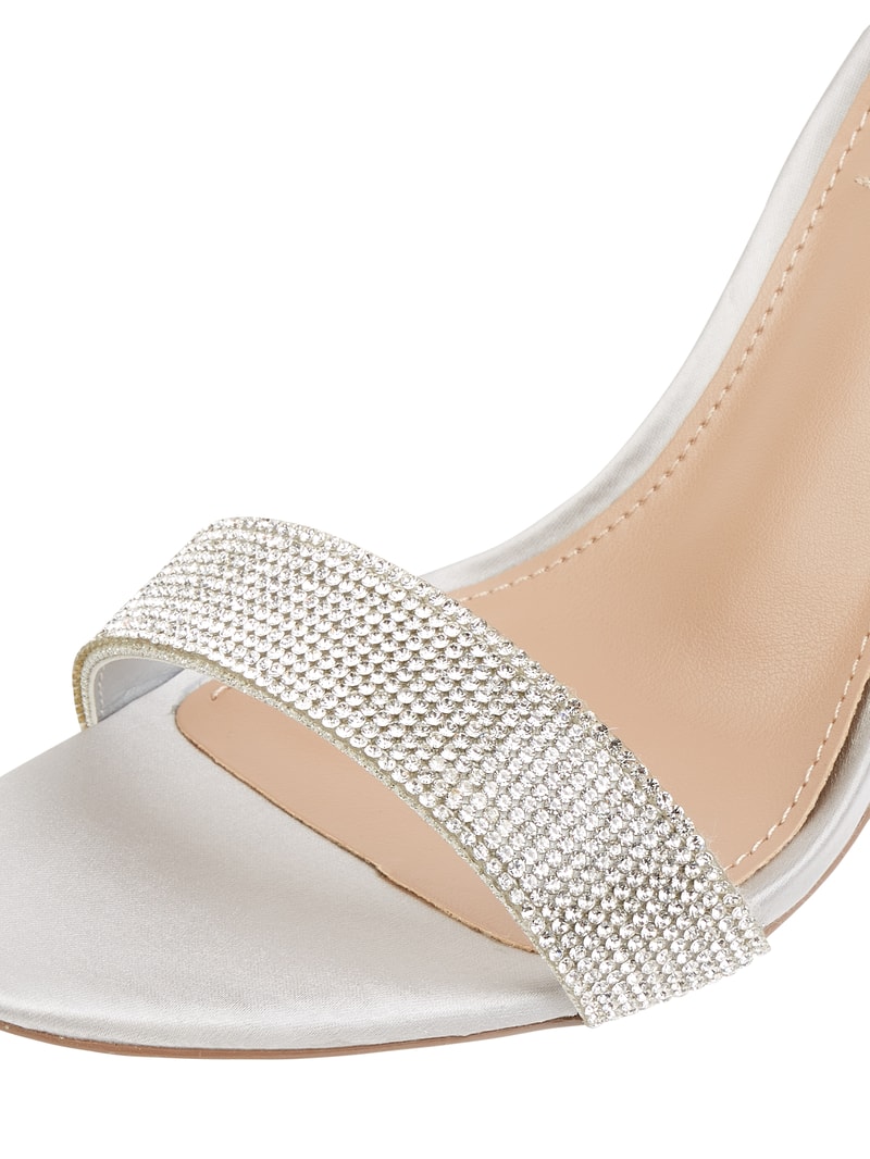 Sandalette mit Ziersteinen Modell 'Carrson' in silber