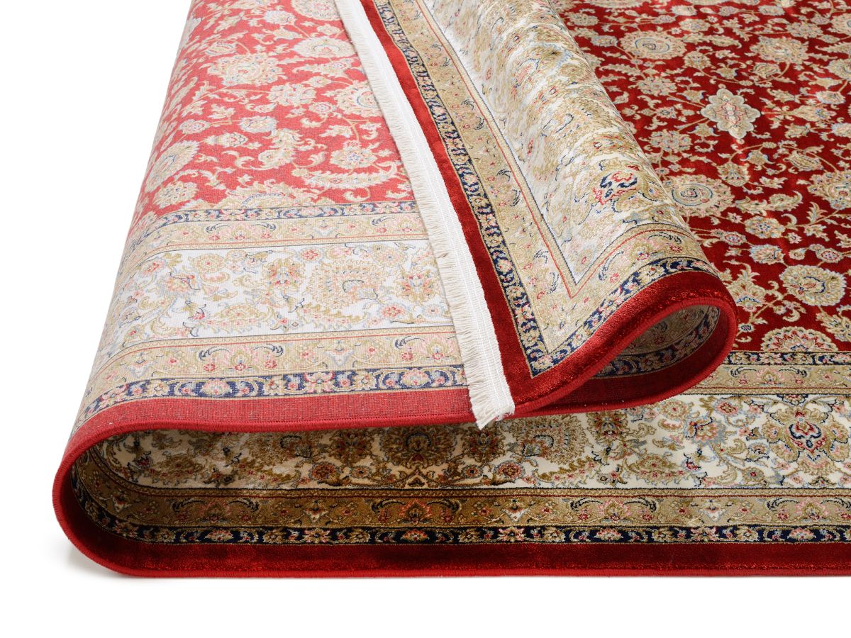 Webteppich Inci Keshan Rot-Creme 160 x 230 cm