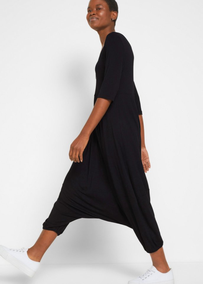 Jumpsuit mit Haremshose, Halbarm