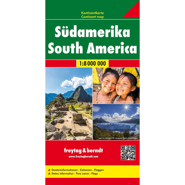 Südamerika, Kontinentkarte 1:8 000 000 - Straßenkarte