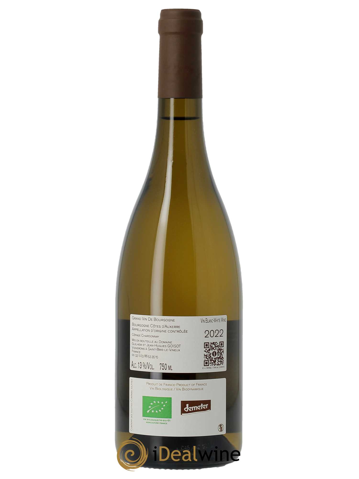 Bourgogne Côtes d'Auxerre Goisot  2022 - Lot de 1 Bouteille