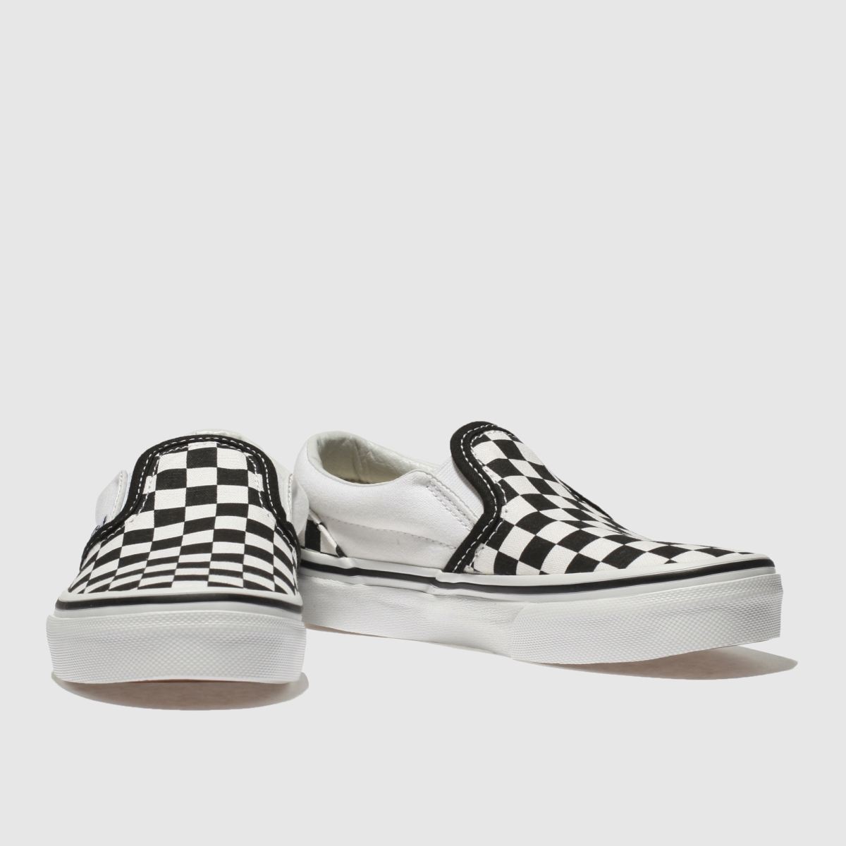 Vans fekete és krémszínű klasszikus slip-on junior tornacipő