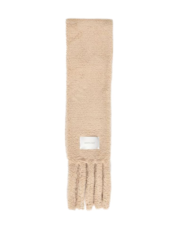 SASSYCLASSY Flauschiger Teddy Schal in Beige günstig kaufen onesize