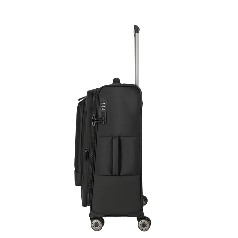 Travelite CROSSLITE Trolley M (66 cm) - Schwarz
